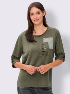 T-shirt à manches 3/4 mélange de viscose doux