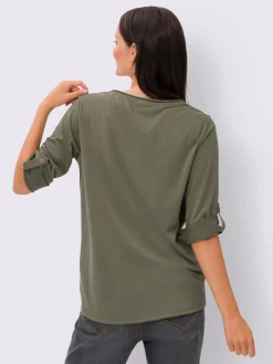 T-shirt à manches 3/4 mélange de viscose doux
