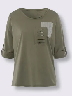 T-shirt à manches 3/4 mélange de viscose doux