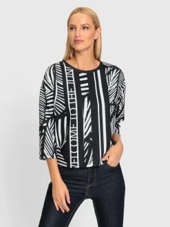T-shirt à manches 3/4 motif imprimé exclusif