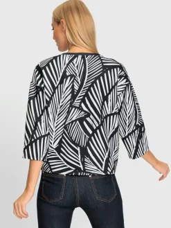 T-shirt à manches 3/4 motif imprimé exclusif