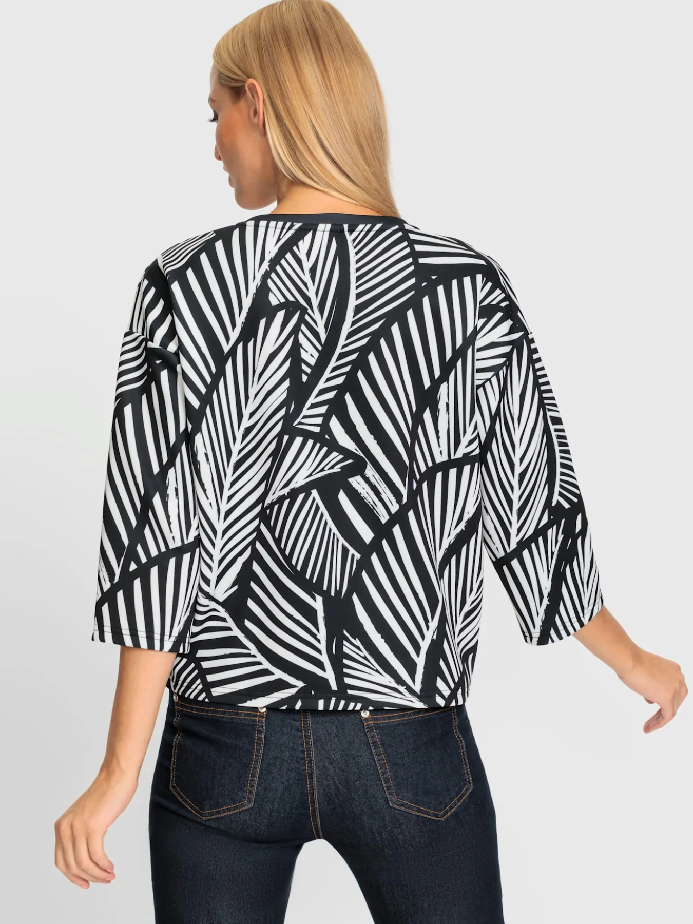 T-shirt à manches 3/4 motif imprimé exclusif