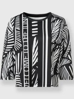 T-shirt à manches 3/4 motif imprimé exclusif