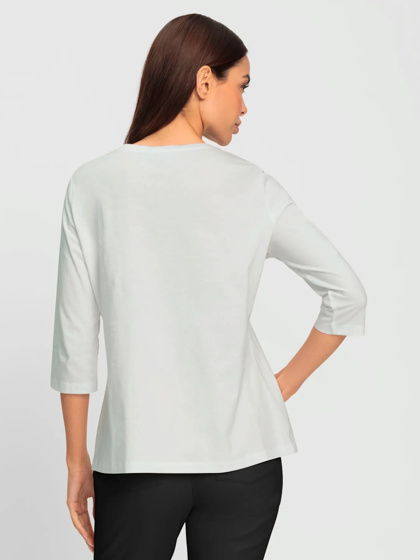 T-shirt à manches 3/4 paillettes brillantes