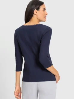 T-shirt à manches 3/4 qualité coton doux sur la peau
