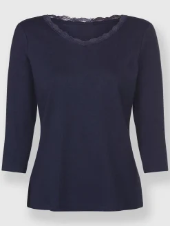 T-shirt à manches 3/4 qualité coton doux sur la peau