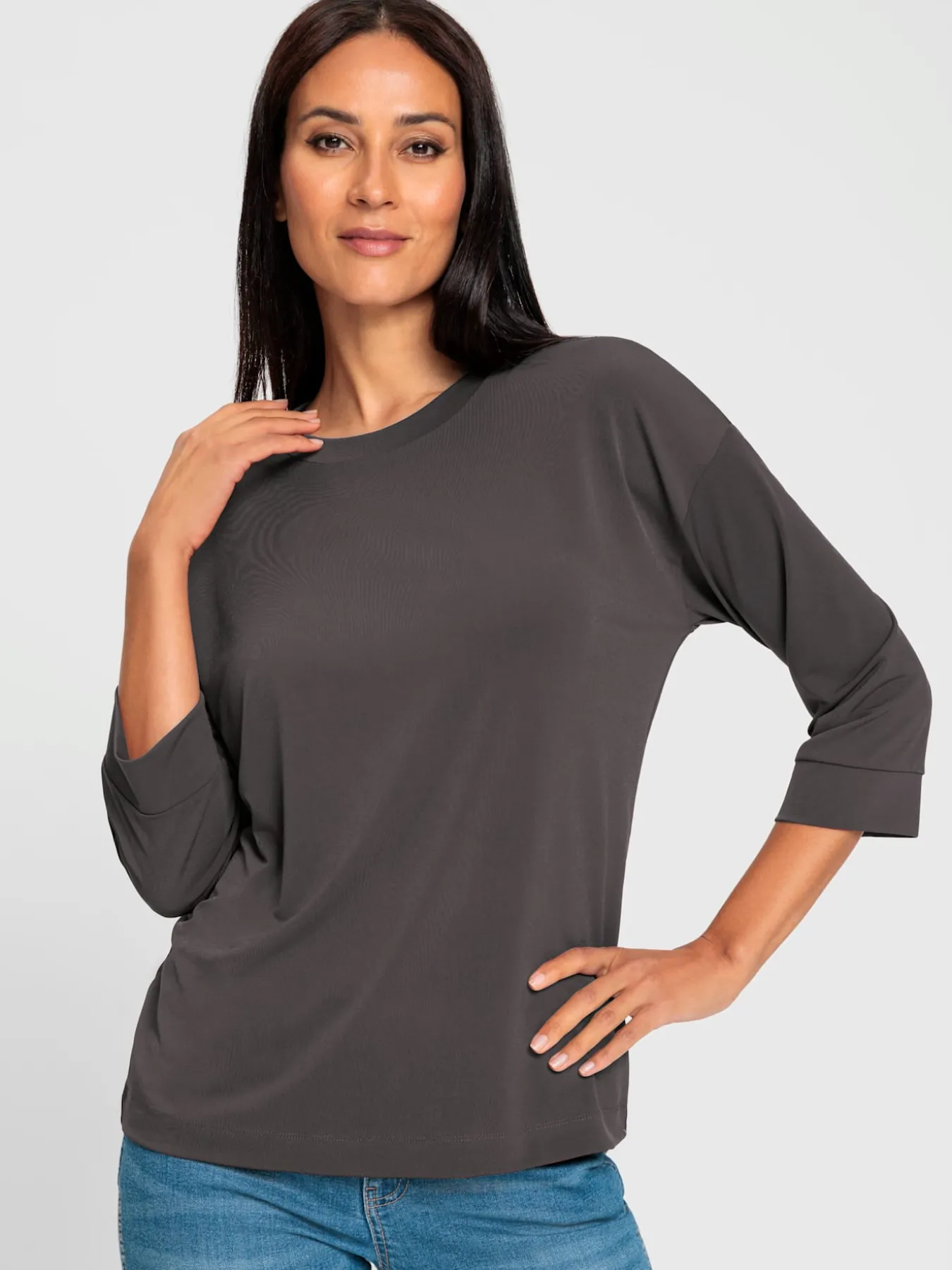 T-shirt à manches 3/4 qualité douce et fluide