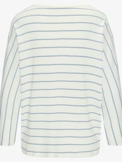 T-shirt à manches 3/4 rayures structurées