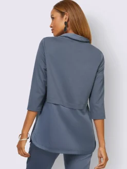 T-shirt à manches 3/4 style superposé