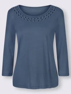 T-shirt à manches 3/4 superbe encolure