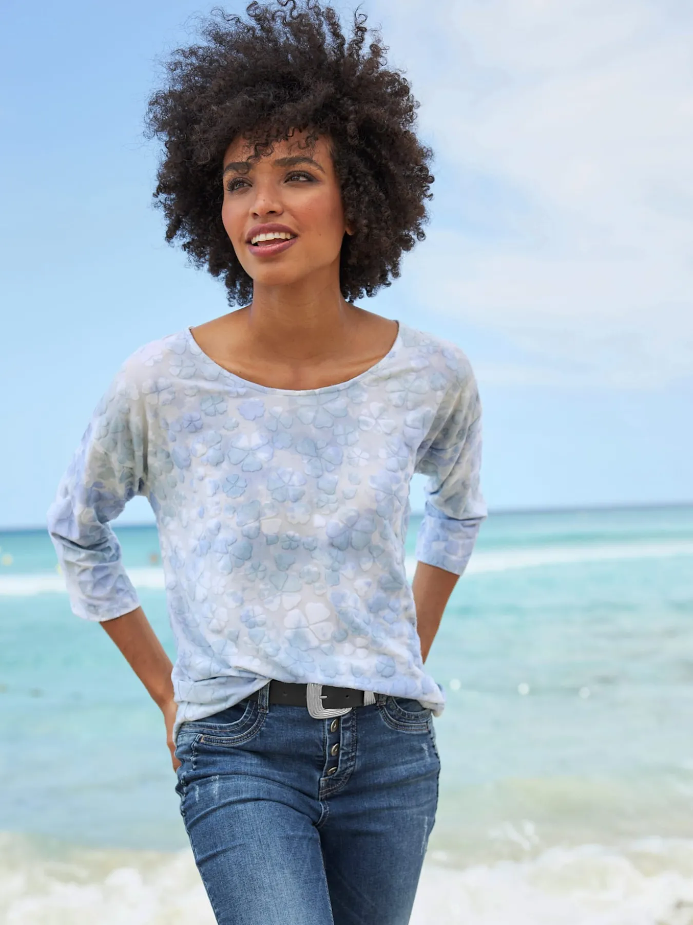 T-shirt à manches 3/4 superbe qualité dévorée