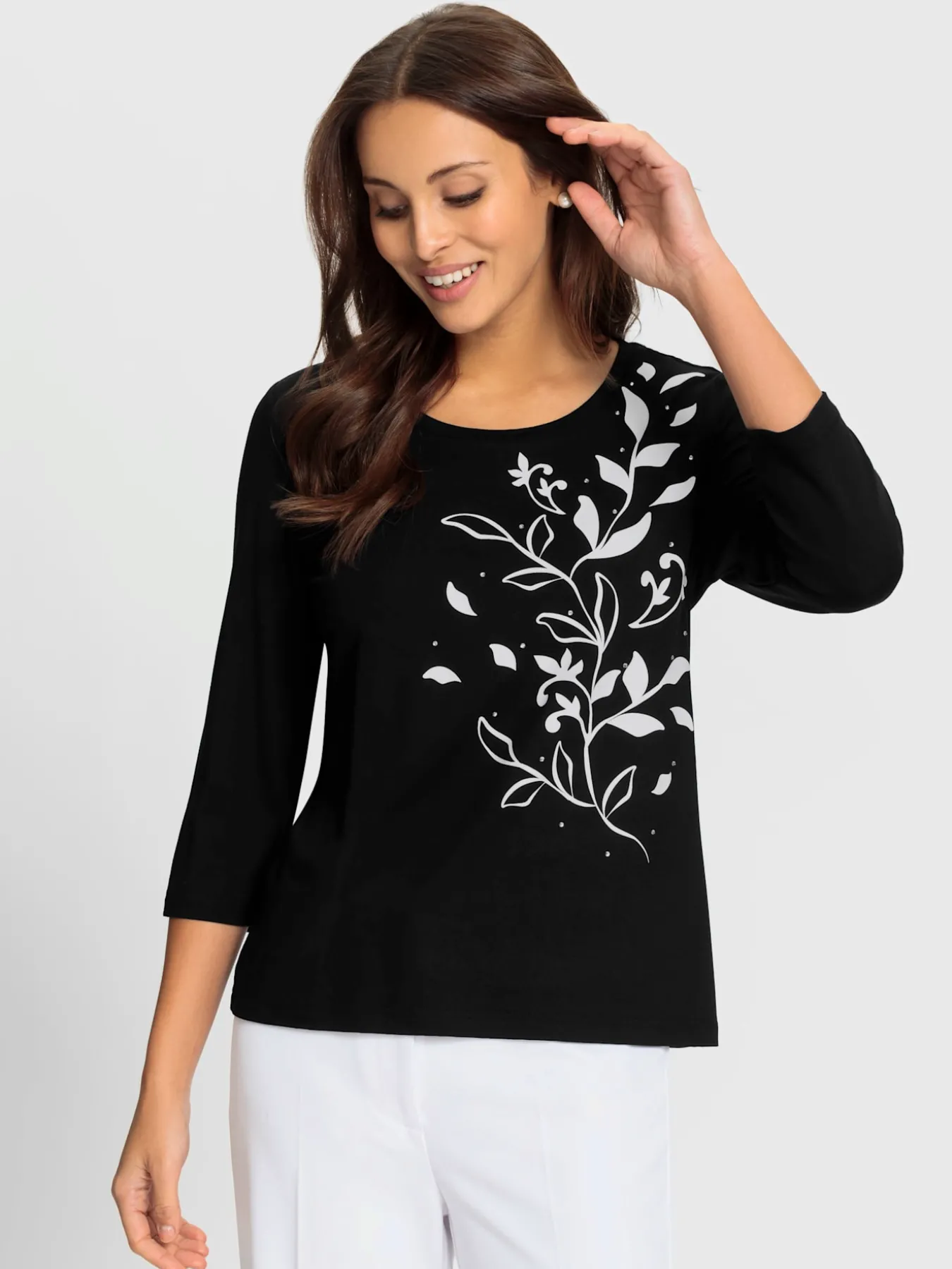 T-shirt à manches 3/4 viscose