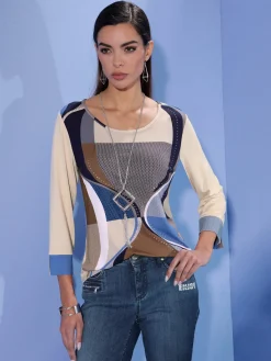 T-shirt à manches 3/4 viscose