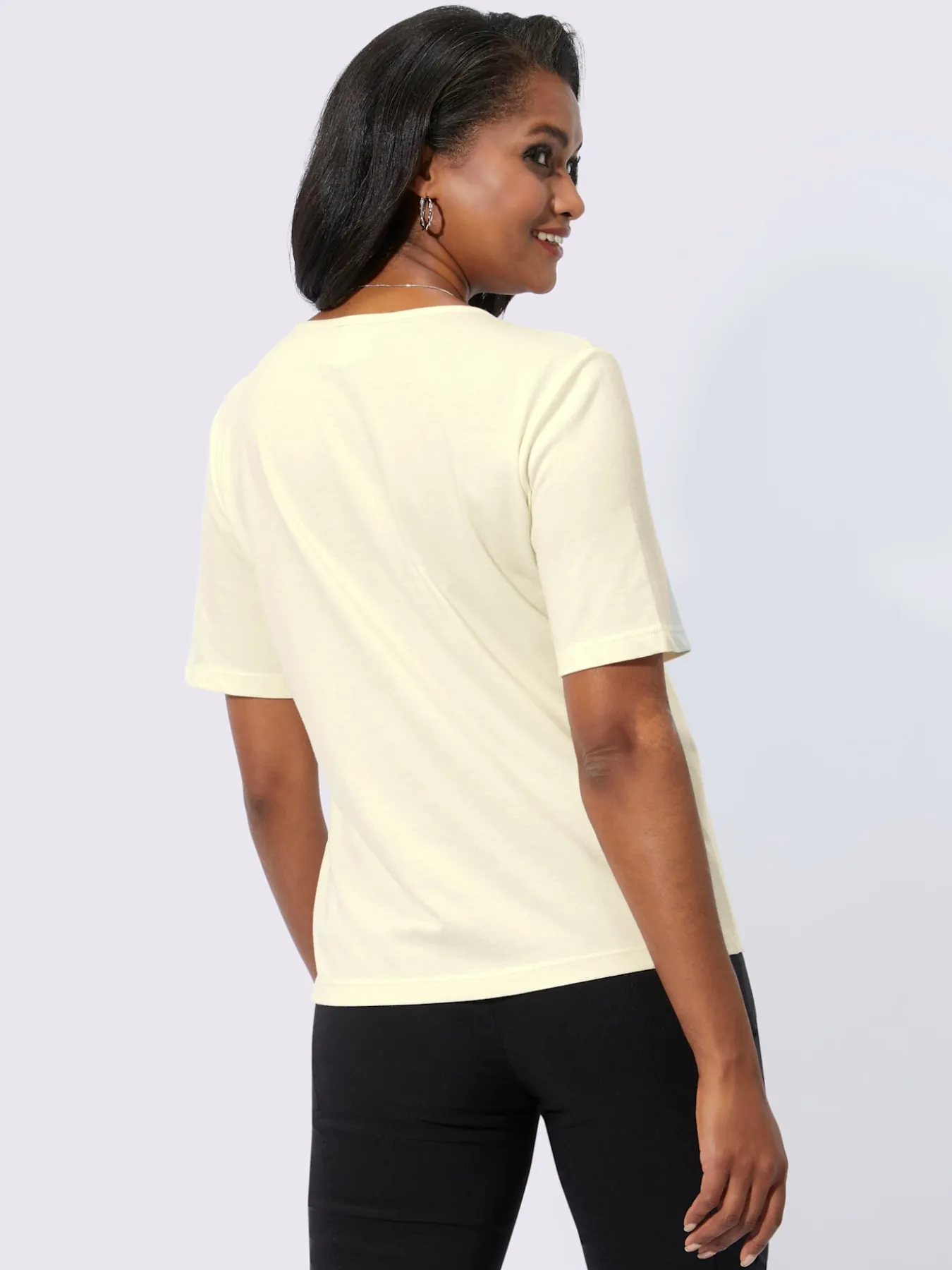 T-shirt à manches courtes 50% coton et 50% modal