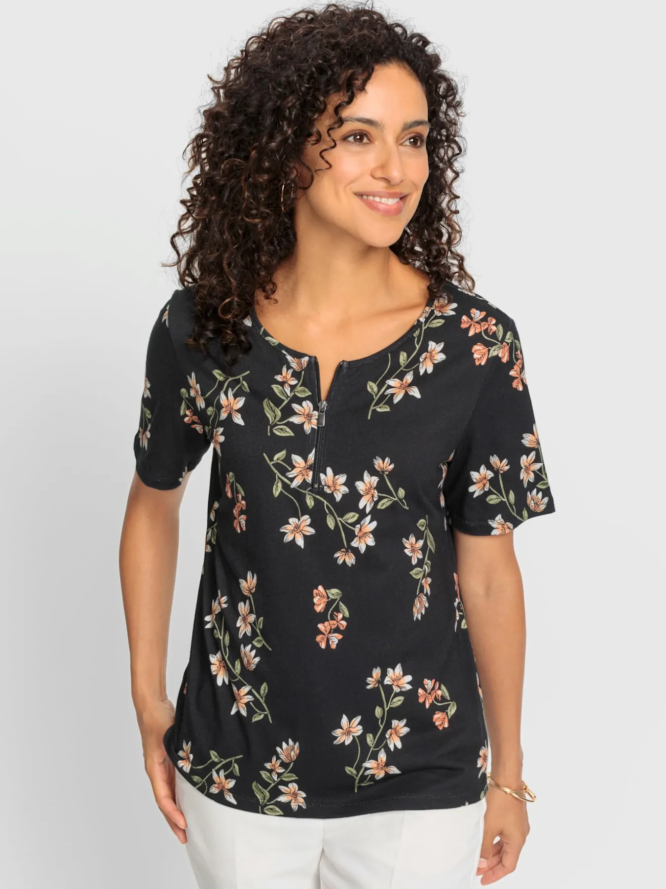 T-shirt à manches courtes 50% coton et 50% modal