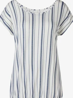 T-shirt à manches courtes design tendance avec rayures verticales