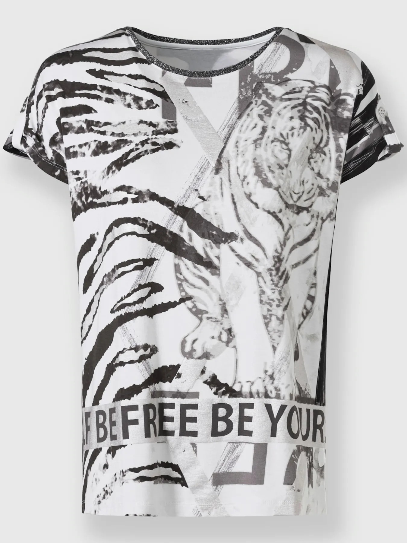 T-shirt à manches courtes détails brillants