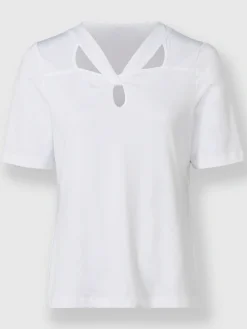T-shirt à manches courtes encolure raffinée