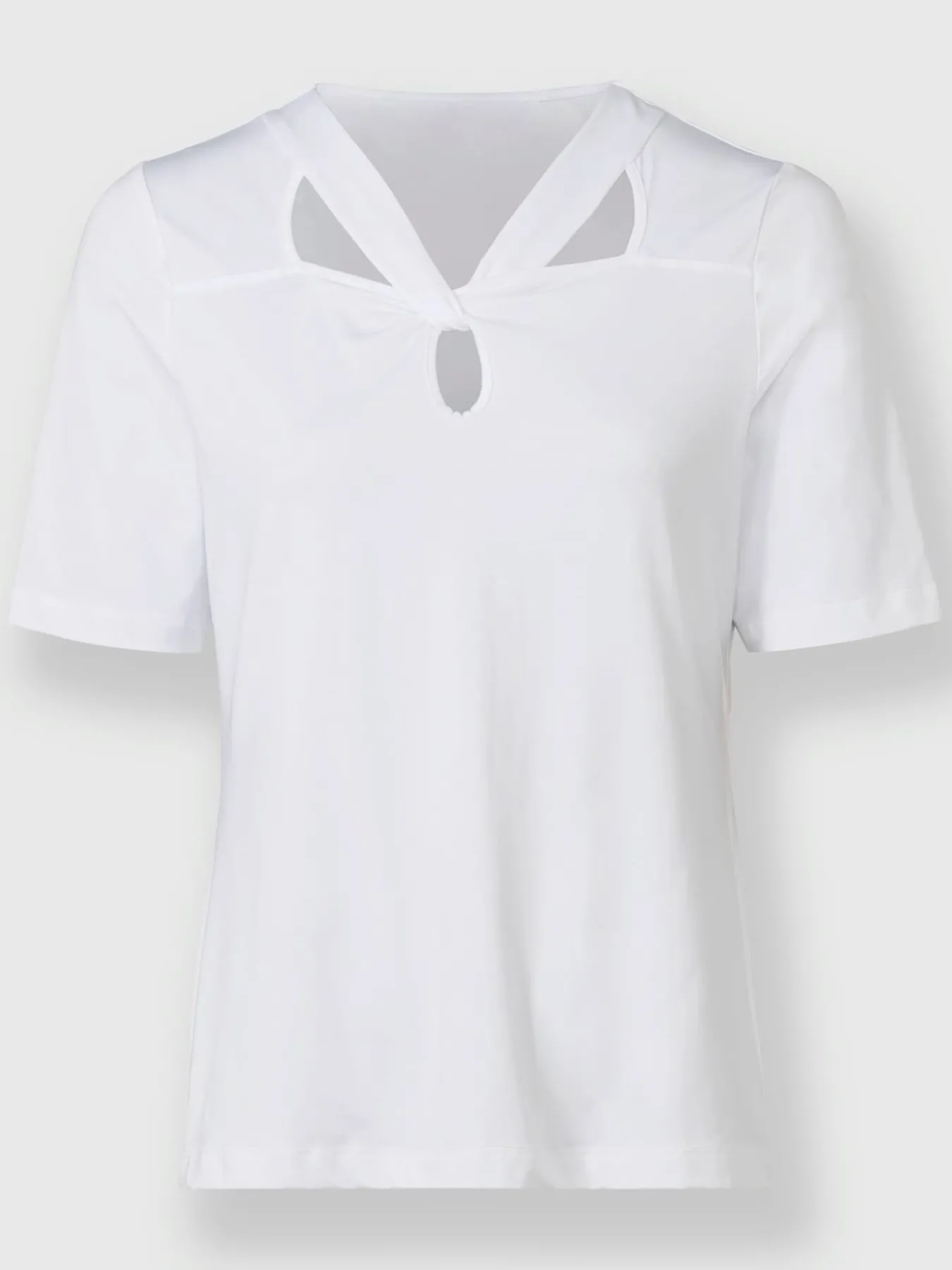 T-shirt à manches courtes encolure raffinée