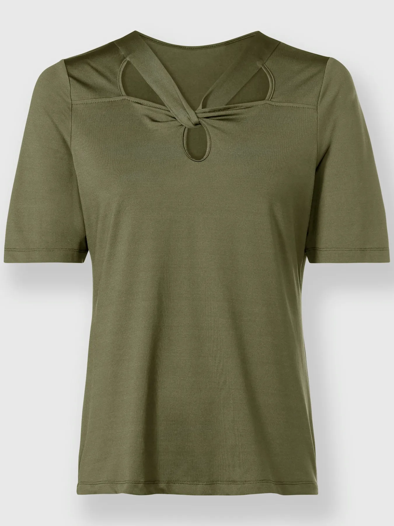 T-shirt à manches courtes encolure raffinée