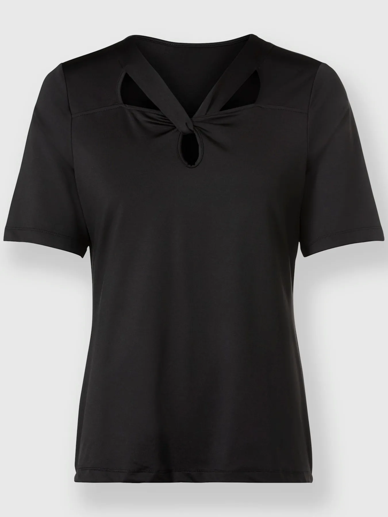 T-shirt à manches courtes encolure raffinée