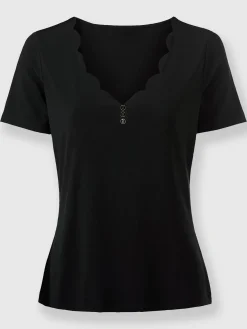 T-shirt à manches courtes encolure v tendance