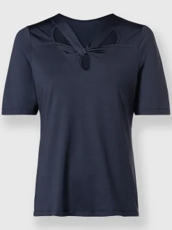 T-shirt à manches courtes encolure raffinée