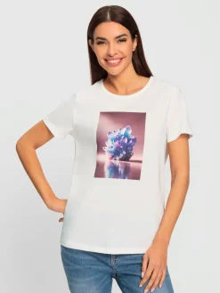 T-shirt à manches courtes imprimé assorti