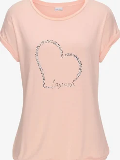 T-shirt à manches courtes imprimé cœur lascana