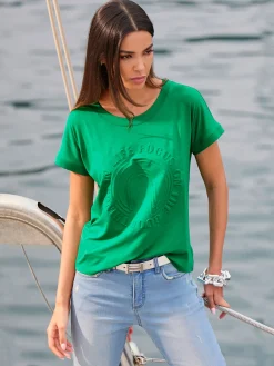 T-shirt à manches courtes imprimé à effet 3d
