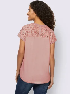 T-shirt à manches courtes imprimé feuille brillant
