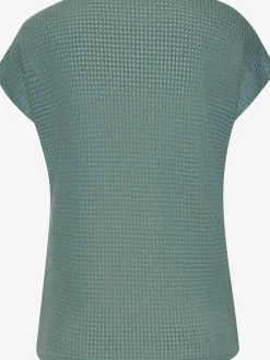 T-shirt à manches courtes matière gaufrée légèrement transparente