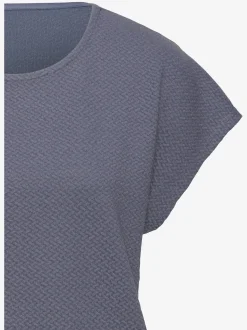 T-shirt à manches courtes motif jacquard discret