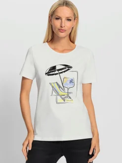 T-shirt à manches courtes motif imprimé devant