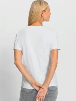 T-shirt à manches courtes motif imprimé devant