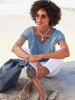 T-shirt à manches courtes motif patchwork