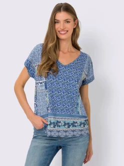 T-shirt à manches courtes motif patchwork