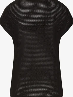 T-shirt à manches courtes matière gaufrée légèrement transparente
