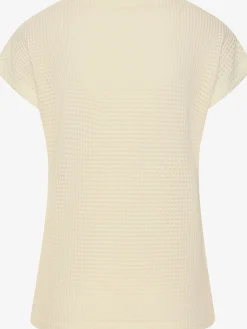 T-shirt à manches courtes matière gaufrée légèrement transparente