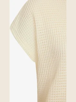 T-shirt à manches courtes matière gaufrée légèrement transparente