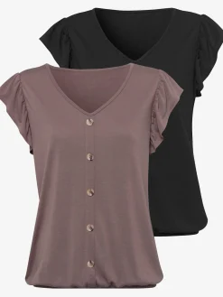 T-shirt à manches courtes manches courtes chauve-souris