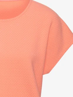 T-shirt à manches courtes motif jacquard discret