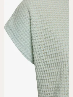 T-shirt à manches courtes matière gaufrée légèrement transparente