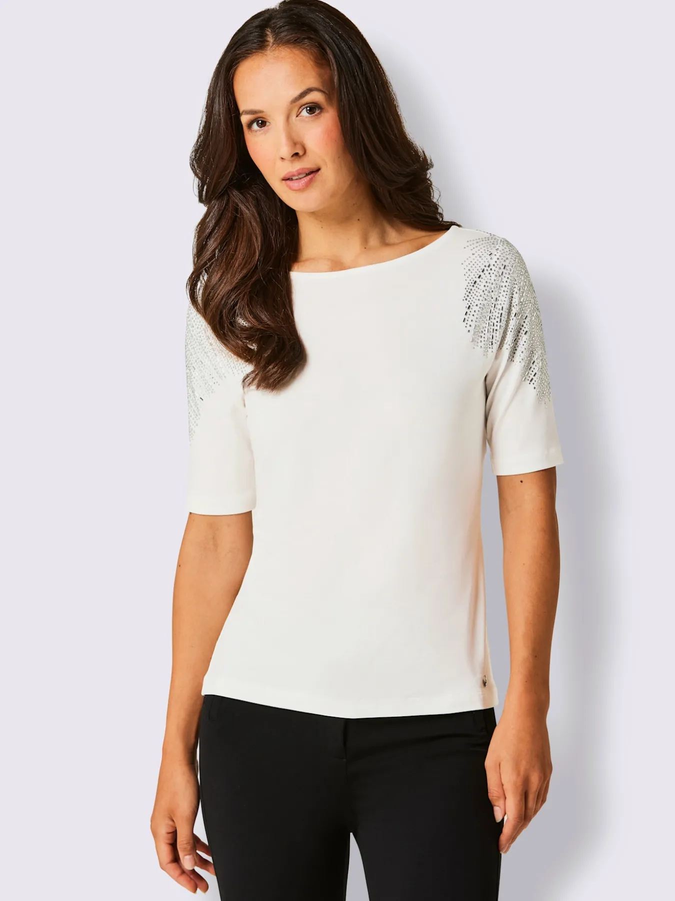 T-shirt à manches courtes mélange coton et lyocell de qualité