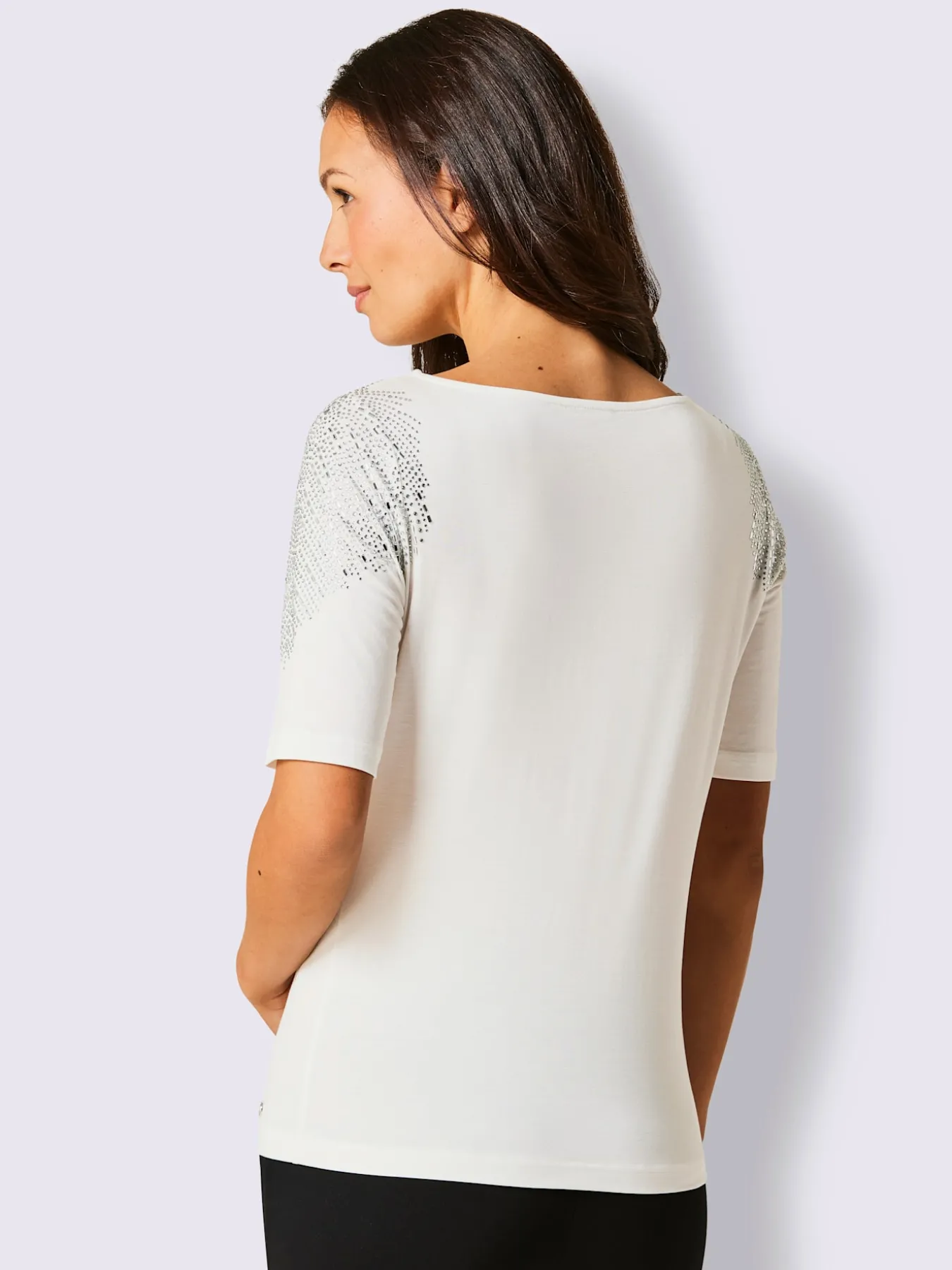 T-shirt à manches courtes mélange coton et lyocell de qualité