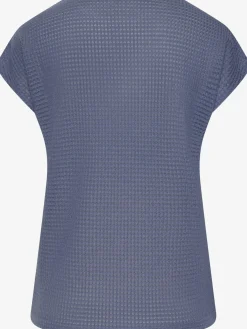 T-shirt à manches courtes matière gaufrée légèrement transparente