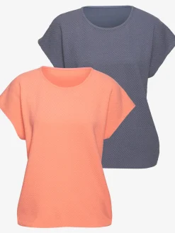 T-shirt à manches courtes motif jacquard discret