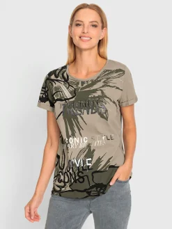 T-shirt à manches courtes motifs floraux