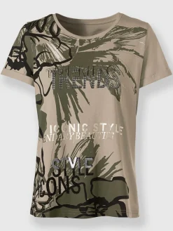 T-shirt à manches courtes motifs floraux