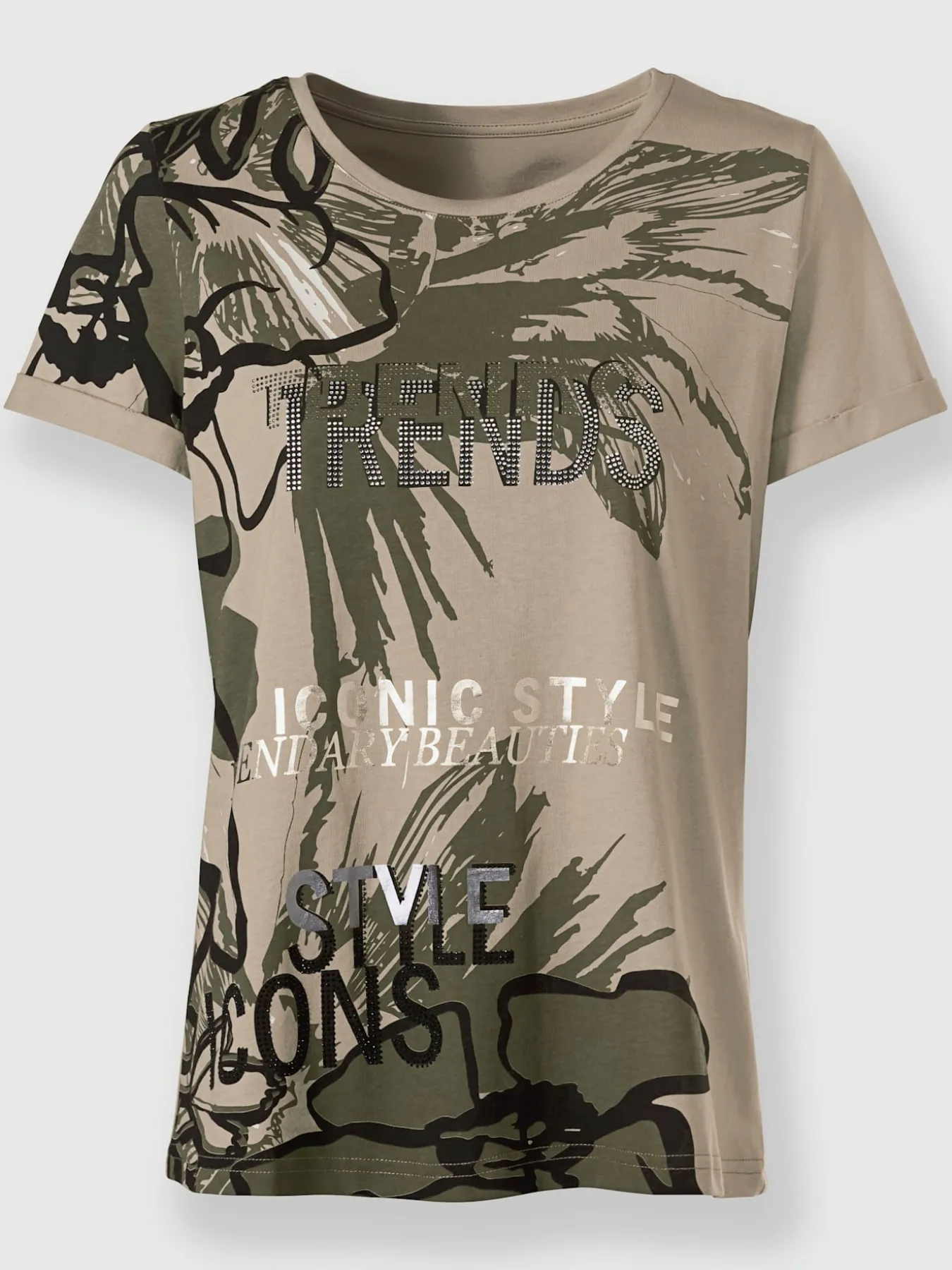 T-shirt à manches courtes motifs floraux